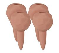 Relaxdays Cône d’arrosage Argile, Lot de 4, Goutte à Goutte, Ø 6cm, céramique, Irrigation des Plantes, Terre Cuite