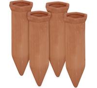 relaxdays Cône d¿arrosage, Lot de 4, en céramique, pour Bouteilles d¿1,5 l, HLP: 14x4,5x4 cm, Terre Cuite
