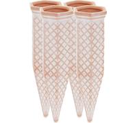 Relaxdays Arrosage en Terre Cuite, Lot de 4, Bouteilles Pet 1,5 L, intérieur (Chambre) et extérieur (Balcon), Marron