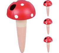 relaxdays Cônes d'argile, set de 4 champignons