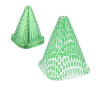 Relaxdays Cônes de forçage en lot de 24, protection contre escargot, gel, croissance, transparent PVC, 22x19x19 cm, vert