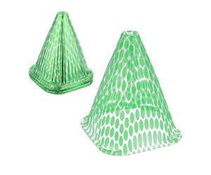 Relaxdays Cônes de forçage en Lot de 48, Protection Contre Escargot, Gel, Croissance, Transparent PVC, 22x19x19 cm, Vert