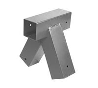 Relaxdays connecteur de balançoire en A, Acier thermolaqué Gris, pour Bois carré 90x90 mm, Angle 90°, 19x27x19 cm