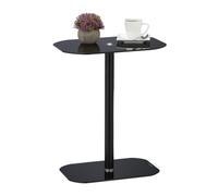 Relaxdays Console en verre noir