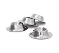 Relaxdays Coquetiers en INOX 4 pièces Vaisselle Petit-déjeuner Cuisine Oeufs