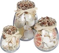 relaxdays Coquillage Déco Set de 3 pièces