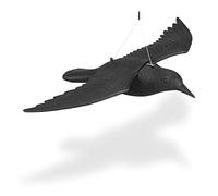 Relaxdays Corbeau de Jardin Anti-Pigeon, Lot de 2, décoration épouvantail Oiseaux Pigeon alarmistes Jardin Figure Noir