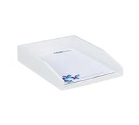 Relaxdays Corbeille à Courrier Bambou Blanc