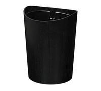 Relaxdays Corbeille à Papier, Poubelle Pratique, capacité : 9 litres, H x D : 30 x 23 cm, Noire