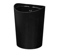 Relaxdays Corbeille à Papier, Poubelle Pratique, capacité : 9 litres, H x D : 30 x 23 cm, Noire