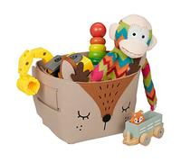 Relaxdays Corbeille de Rangement, Feutre, Motif Chevreuil, Caisse, Enfant, HxLxP : 24x27x18 cm, Coffre Jouets, Marron