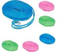 relaxdays Corde à linge antidérapante 6x 5 m