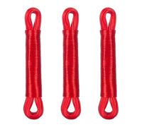 Relaxdays Lot de 3 Cordes à Linge, 20 m, Noyau en Polyester, PVC, Extra Solide, à Tendre, Rouge