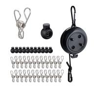 Relaxdays Corde à linge extensible 7,85 m