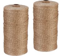 relaxdays Corde de jute 2 mm x 250 m 2er Set