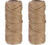 relaxdays Corde de jute 4 mm x 45 m 2er Set