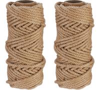 relaxdays Corde de jute 6 mm x 30 m 2er Set