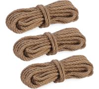 relaxdays Corde en jute 8 mm x 10 m Set de 3 pièces