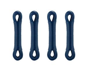 Relaxdays Corde linge avec fil acier 4x 30m