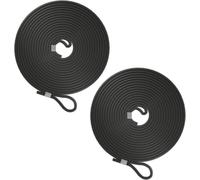 relaxdays Cordes en caoutchouc noires, lot de 2