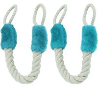 relaxdays Cordon de porte anti-pincements, set de 2, bleu