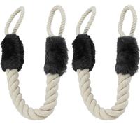 relaxdays Cordon de porte anti-pincements, set de 2, noir