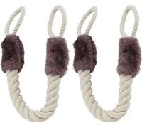 relaxdays Cordon de porte anti-pincements, set de 2 pièces, brun