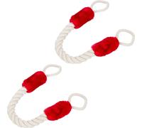 relaxdays Cordon de porte anti-pincements, set de 2, rouge