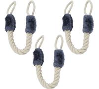 relaxdays Cordon de porte anti-pincements, set de 3, gris