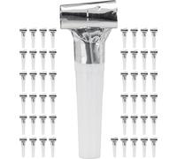 relaxdays Cornets de fête pack de 150 argent