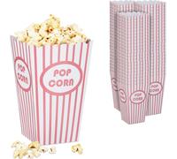 relaxdays Cornets de pop-corn, set de 72 pièces, rose