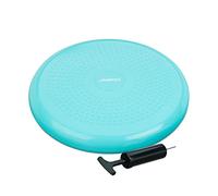 Relaxdays Coussin d’air à picots 33 cm pompe à air balance fitness coussin disque d’équilibre, bleu clair