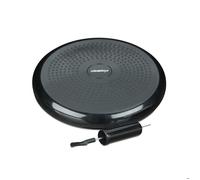 Relaxdays Picots 33 cm Pompe à air Balance Fitness Coussin Disque d’équilibre, Noir, 7 x 33 cm