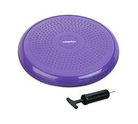 Relaxdays Coussin d’air à picots 33 cm pompe à air balance fitness coussin disque d’équilibre, violet