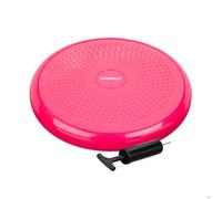 Relaxdays Coussin d’air à picots 33 cm pompe à air balance fitness coussin disque d’équilibre, rose