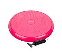 Relaxdays Coussin d’air à Picots, Lot de 3, Pompe à air, 33 cm, Balance, Fitness, Yoga, Coussin Disque d’équilibre, Rose