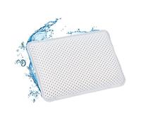 Relaxdays Coussin de Bain, Oreiller de Baignoire, Ventouses, Accessoire Bien-être Nuque, Spa, 19 x 28,5 x 5,5 cm, Blanc