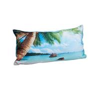 Relaxdays Coussin de bain oreiller de bain pour la nuque HxlxP: 10 x 37 x 17 cm support tête voyage 2 ventouses motifs plage
