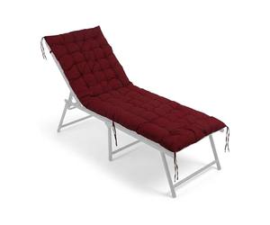 Relaxdays Coussin de Banc, 190 x 70 cm, rembourré, matelassé, avec Liens, pour extérieur, Banc de Jardin, palettes, Rouge