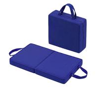Relaxdays Coussin Genoux, Pliable, Jardin, Atelier, Yoga, Bleu foncé