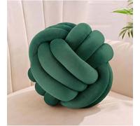 Relaxdays Coussin noué décoratif, Vert foncé