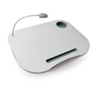 relaxdays Coussin pour ordinateur portable avec lumière gris