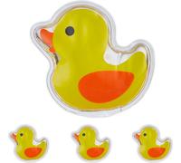 relaxdays coussinets rafraîchissants canard 10046696_1419 transparent 10,5 x 9,5 cm, 4 pcs.