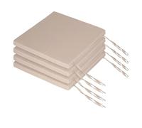 Relaxdays Coussins de Chaise, Lot de 4, 40 x 40 cm, avec Liens, intérieur & extérieur, Housse Polyester, Mousse, Beige