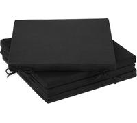 relaxdays Coussins de chaise noirs, lot de 4