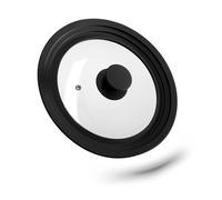 Relaxdays Couvercle 20-24 cm rebord silicone noir