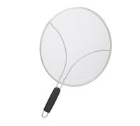 Relaxdays Couvercle Anti-éclaboussures pour poêles, Acier Inoxydable, diamètre 33 cm, avec poignée en Plastique, argenté