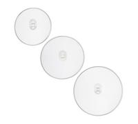 Relaxdays Couvercle Anti-éclaboussures pour poêles, Lot de 3, Acier Inoxydable, diamètre 25, 29, 33 cm, poignée, argenté