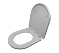Relaxdays Couvercle de WC avec abaissement automatique et Quick Release, 36 x 42 cm, Duroplast, montage supérieur, blanc