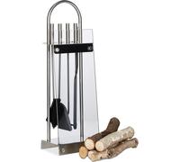 relaxdays Couvert de cheminée acier inoxydable moderne 5 pièces